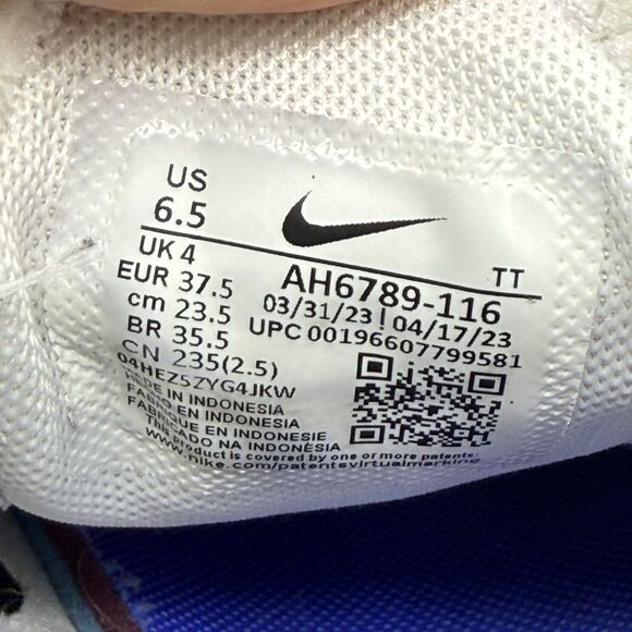 Nike Air Max 270 Women's Size 6.5 Running Shoes White Black AH6789-116 - Picture 6 of 8